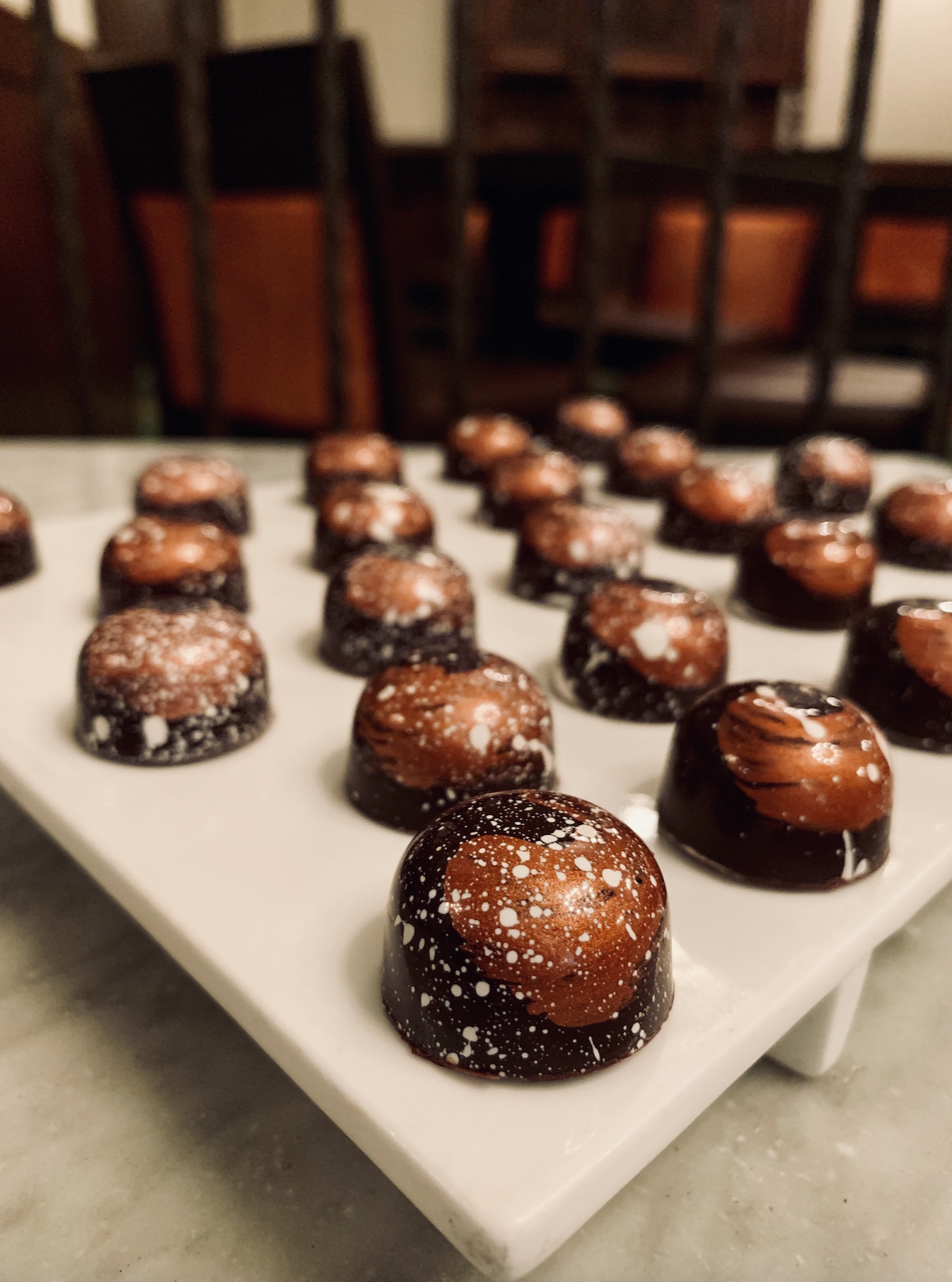 Homemade chocolate bonbons